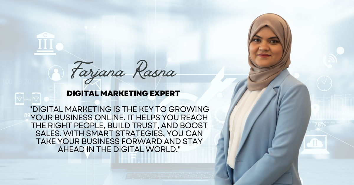 Digital marketing expert, farjanarasna, Digital marketing services to grow business online, boost sales, and reach more customers effectively.