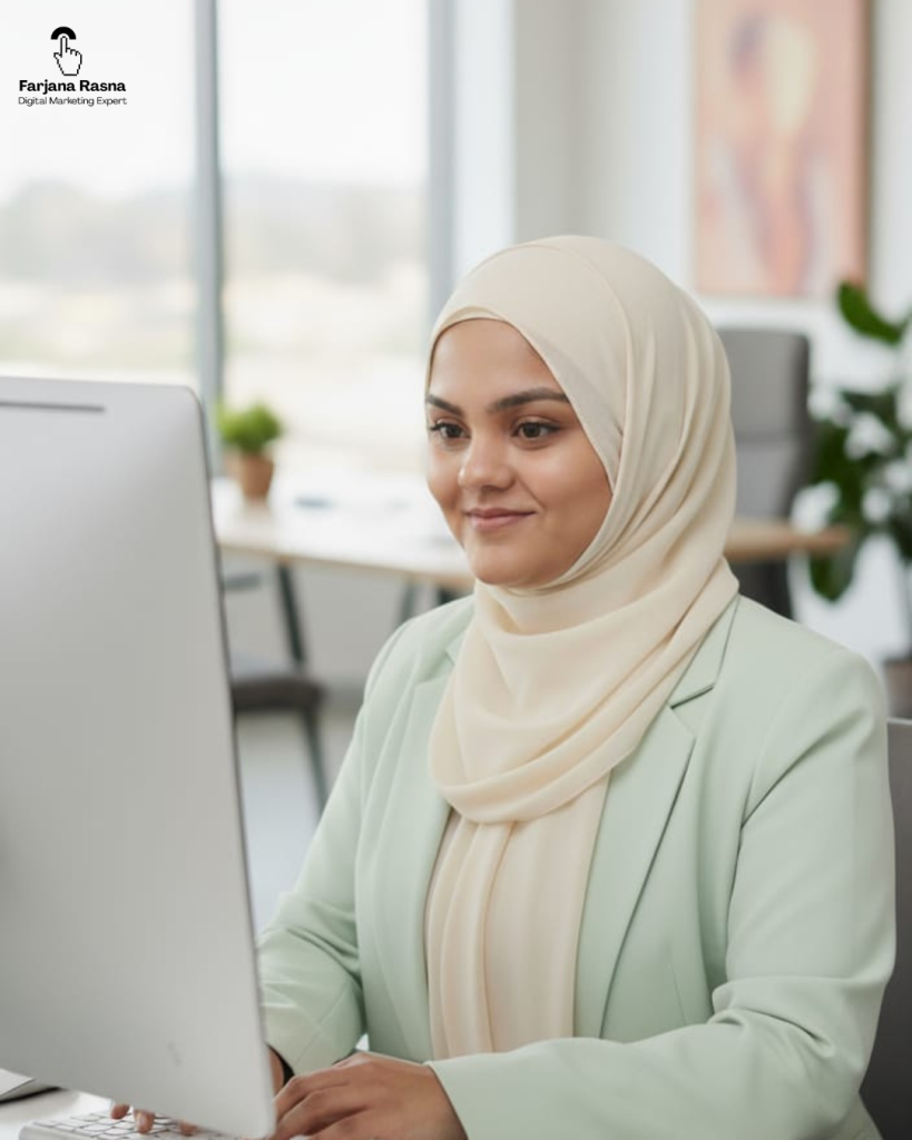 "I’m Fanjana Rasna, a digital marketer helping businesses grow online. With expertise in SEO, social media, Google Ads, keyword research, and content writing, I craft strategies that drive traffic, boost sales, and create real results for your brand."